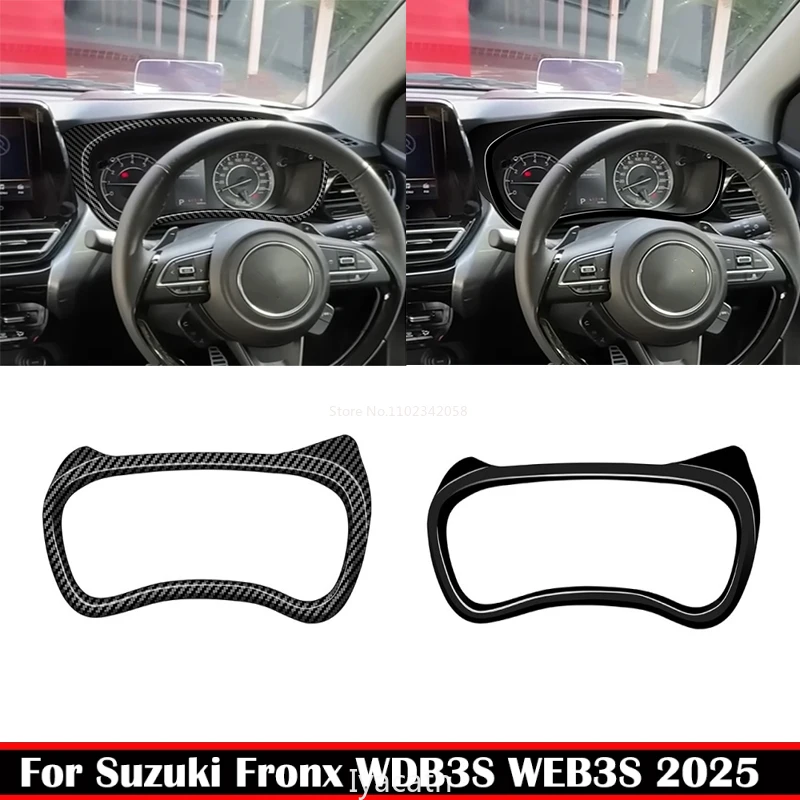 

Для Suzuki Fronx WDB3S WEB3S 2025 2026, аксессуары для интерьера, АБС-пластик, углеродное волокно, приборная панель, украшение для экрана, накладка