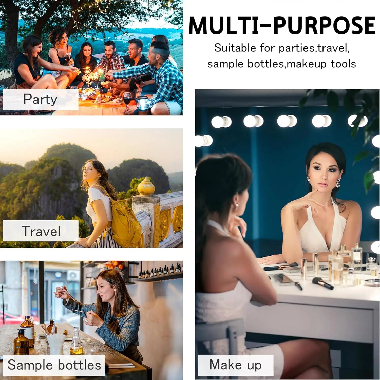 50Pcs Glass Spray Bottles For Travel 2/3/5/7/10ml Mini Atomizer Vials Empty Sample Container For Cleaning Perfume Essential Oils