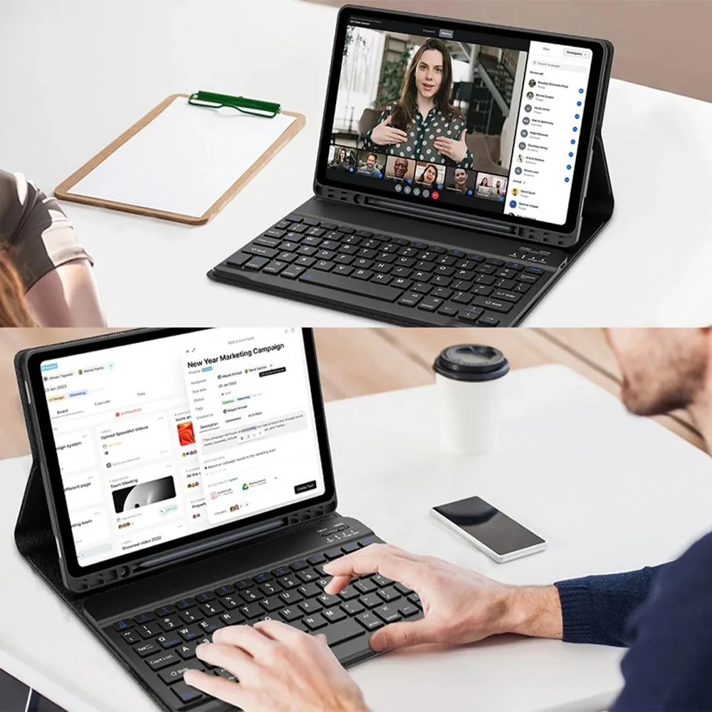 Keyboard For Samsung Galaxy Tab S11 2025 11 Inch SM-X736B SM-X730 Detachable Keyboard With Leather Case For Samsung Tab S11 5G