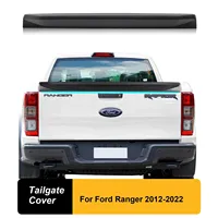 Matte Black Tailgate Cover For Ford Ranger 2012-2022 T6 T7 T8 Dual Cab Models Spoiler Rear Gate Trim Cover 4x4 Car Accessories