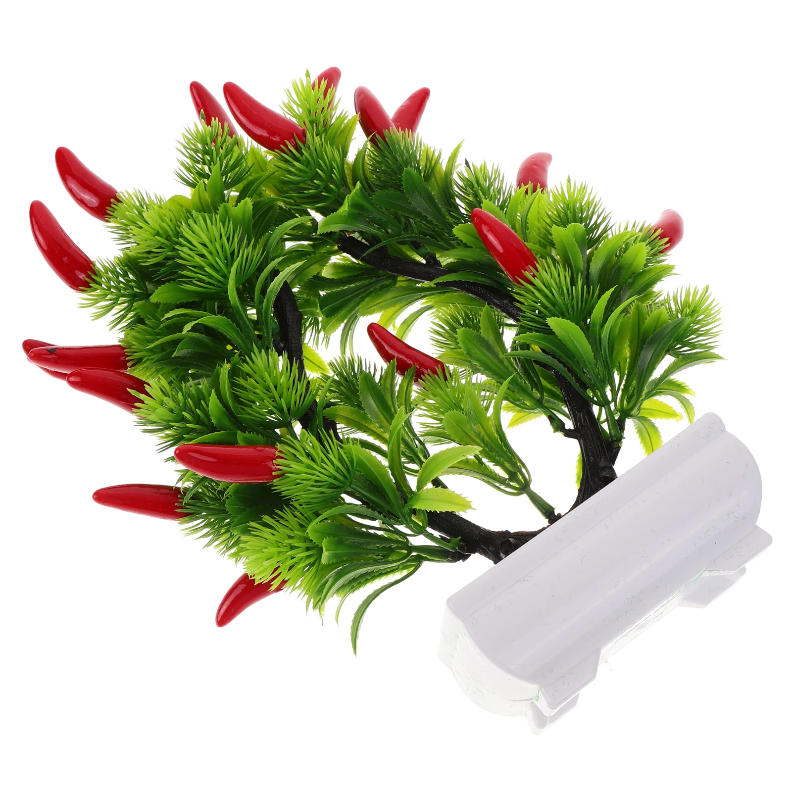 

Artificial Potted Pepper Tree Faux Bonsai Ornament Realistic Fake Pepper Tree Decor For Indoor Outdoor Desktop Centerpiece