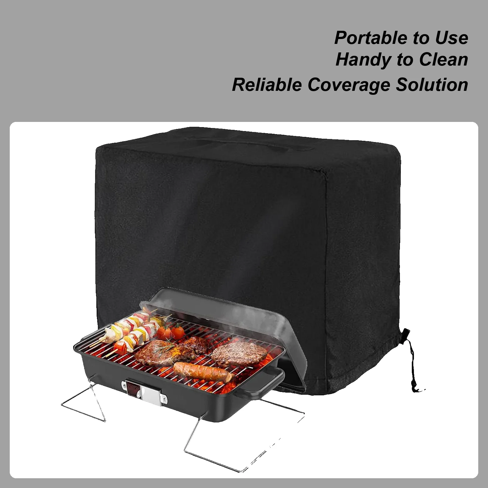 Grill Cover Waterproof Barbecue Burner Guard Portable Anti-Uv Charcoal Grill Cover For Beach Kitchen Bar Backyard Party Outside