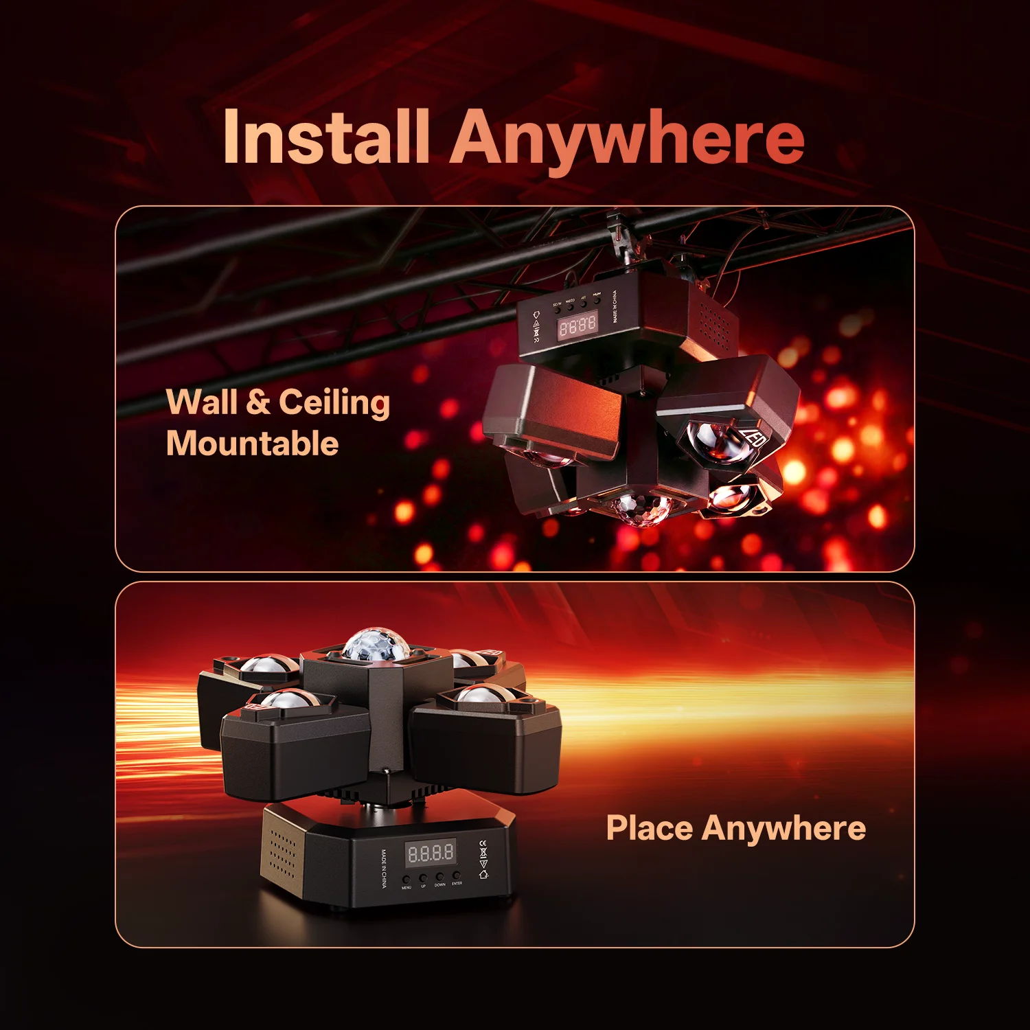 4-Arm Moving Head Light 70W RGBW
