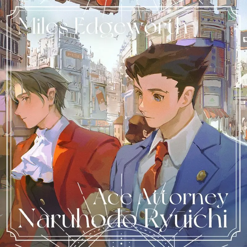 

Аниме Ace Attorney Miles Edgeworth косплей мультфильм значок аксессуар карта очаровательный орнамент лазерный билет талисман подарок