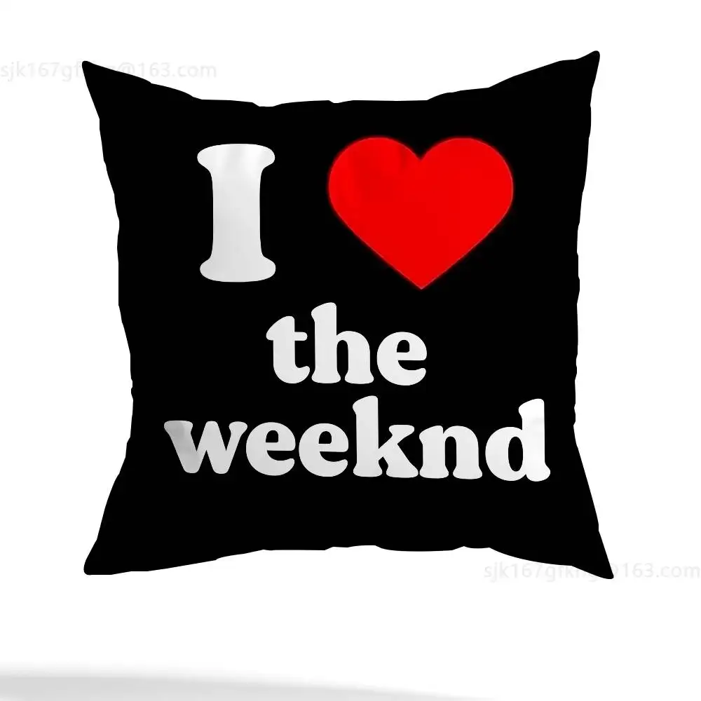 Funda de almohada Singer T-The Weeknd, funda de almohada antipolvo con cremallera Invisible, funda de cojín de sofá de felpa corta y sedosa