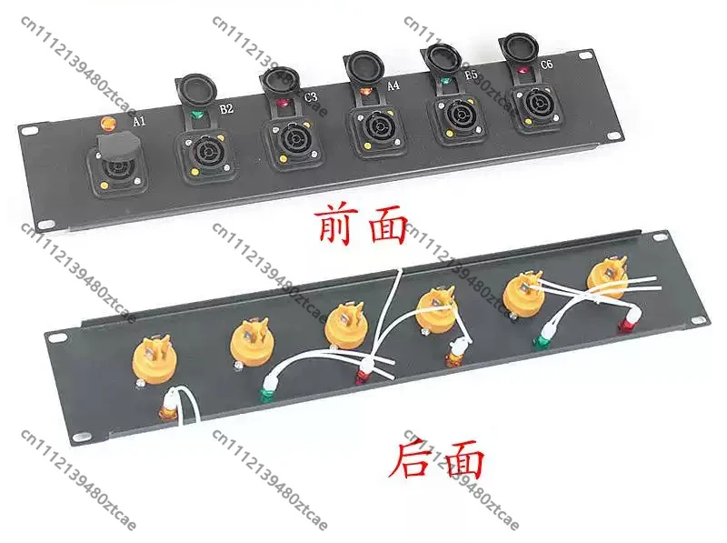 2U Panel Twist Lock Yellow 16A Waterproof Aviation Plug Male Female Connector For LED Screen Beam Light
