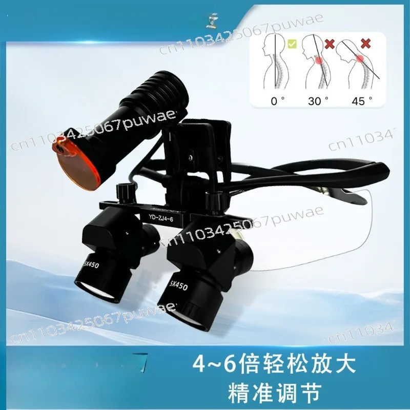 

Best 4X 5X 6X Lab Binoculars Magnifigers 5W Surgerys Ergovisions Headlamp Loupes with LED Light Lithiums Battery 300-600mm/