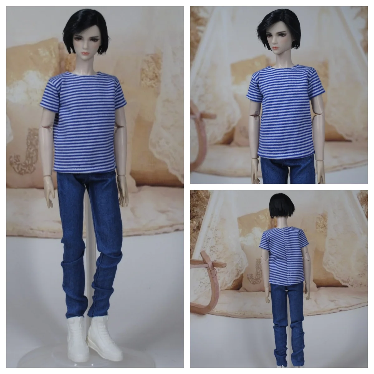 30 センチメートル 1/6 BJD YUGE KEN 男性人形ファッション Tシャツ子供 DIY 人形服アクセサリー 1/6 スケール男性人形用