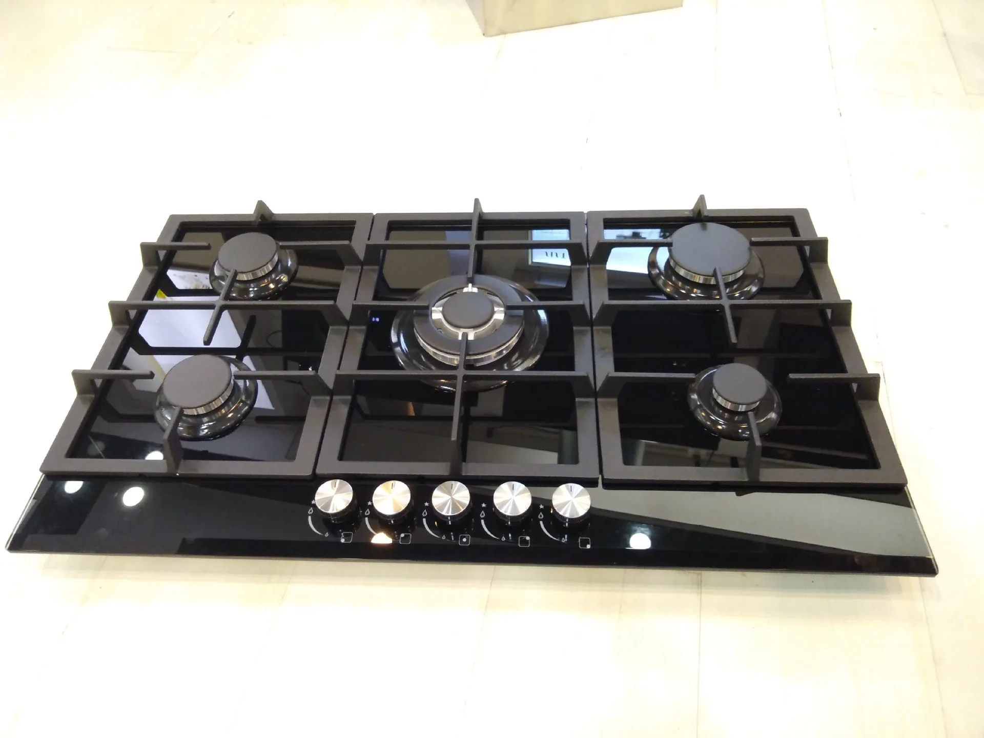 5000W Commercial Induction Cooker - 5-Burner Tempered Glass Gas Stove for Restaurant & Home Kitchen, High Power Energy Saving