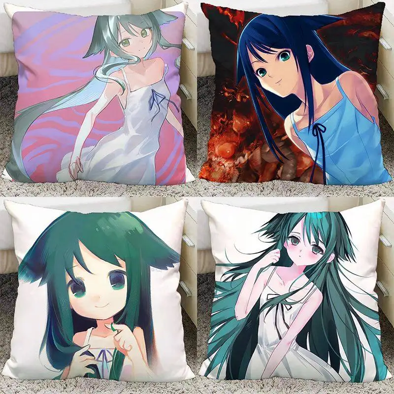 Dual Face Hug Pillow Super Soft Plush Couch Companion for Gaming Anime Fans Stress Relief Comfort Decor Saya no Uta