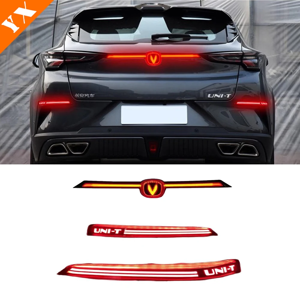 

For Changan UNIT UNI-T Accessories 2020-2024 LED Car Rear Car Logo Lamp Auto Rear Fog Light Decoration Replacement Product