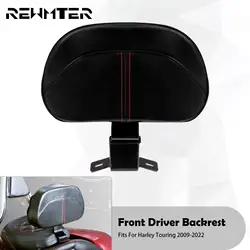 Motorcycle Black Front Driver Rider Backrest Mounting Kit For Harley Touring CVO Street Electra Road Glide King FLHR 2009-2022