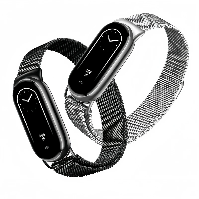 Milanese Mesh Metall-Uhrenarmband für Xiaomi Mi Band 8 9 10 Magnetisches Armband für Miband 10 9 8 Leichtes Smartwatch-Armband