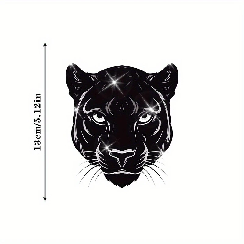 1pc pantera negra cabeça carro motocicleta adesivo, decalque elegante para auto moto exterior, veículo único animal adesivo