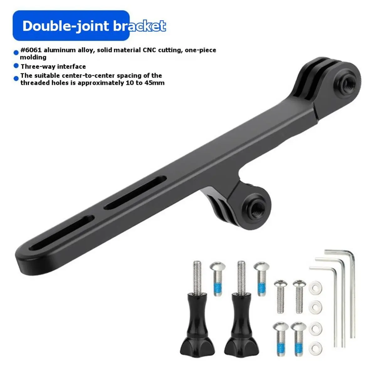 PROMOTION~ Bicycle Stem Extension Bracket for Garmin Bryton Wahoo Bike Computers Front Computer Holder for GoPro Dual-Head Mount