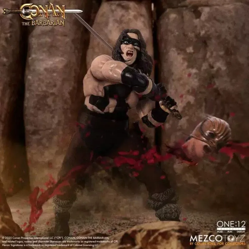 En Stock, Figura de Acción Mezco One:12 Conan el Bárbaro, Edición Camo War Paint, Modelo de Juguete de Moda, Regalo Coleccionable