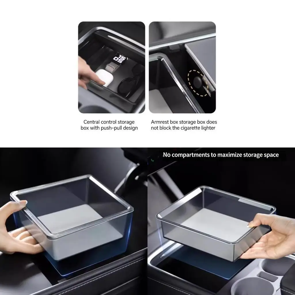 Quick Setup Acrylic Tray with Silicone Pad for Y Juniper 3 2025 Armrest Storage Box Car Accessories  