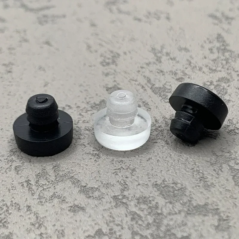 50Pcs/lot 6.5mm Rubber Screw Hole Plugs Transparent Rubber Rod Plug Furniture Table Chair Leg Embedded Hole Caps Floor Protector