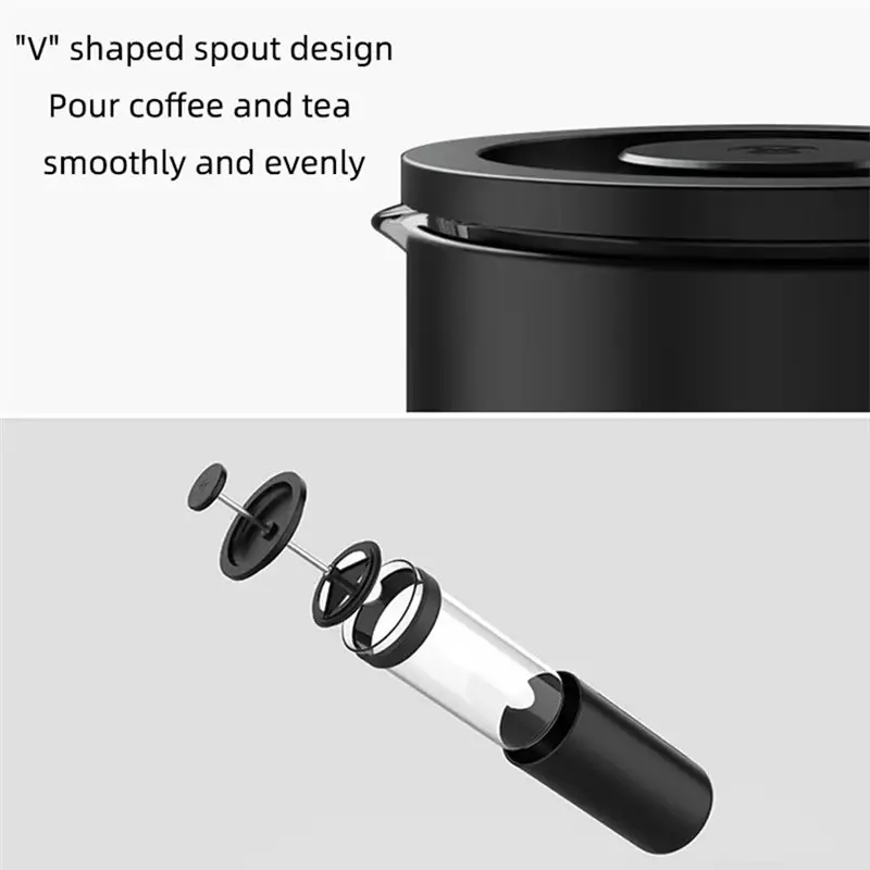 B01C-High Density Stainless Steel Mesh 15Oz French Press Coffee Maker Heat Resistant Glass Cavity A