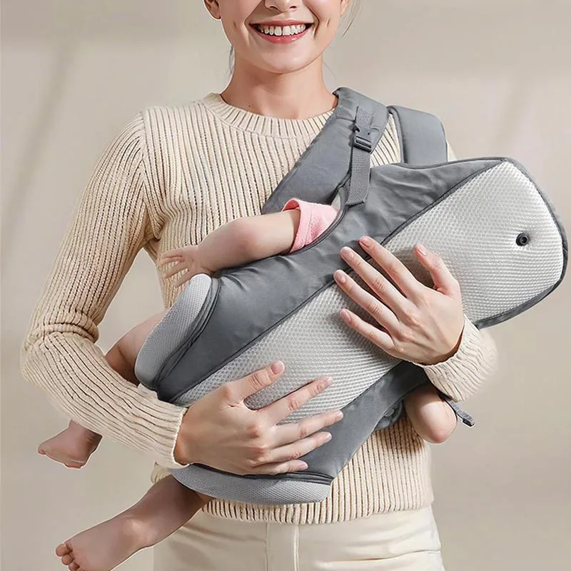 Dual-Shoulder Multi-Functional Breathable Baby Carrier for Horizontal Holding Simple and Lightweight Baby Carrier for Outings