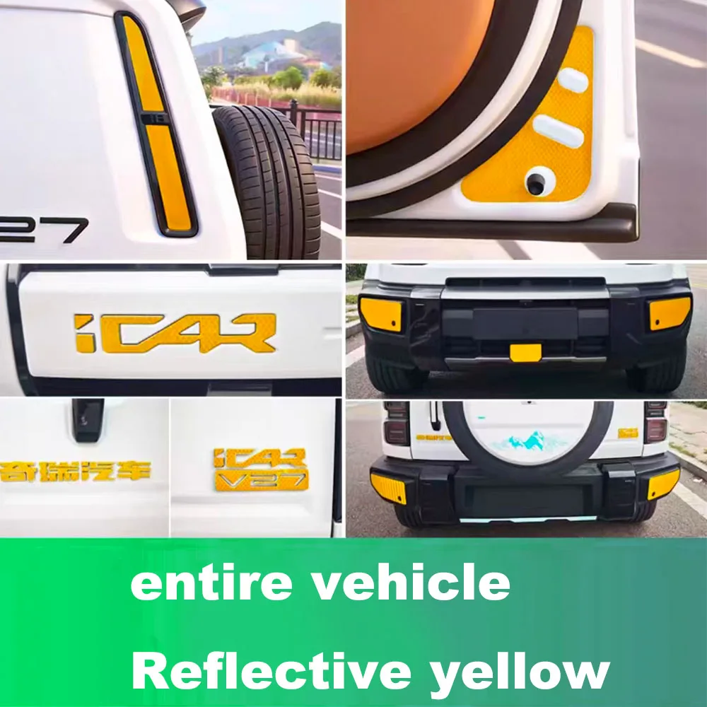 2026‑2027 Chery ICAR V27 Car Reflective Warning Tape Full Body Night Visibility Anti‑Scratch Sticker