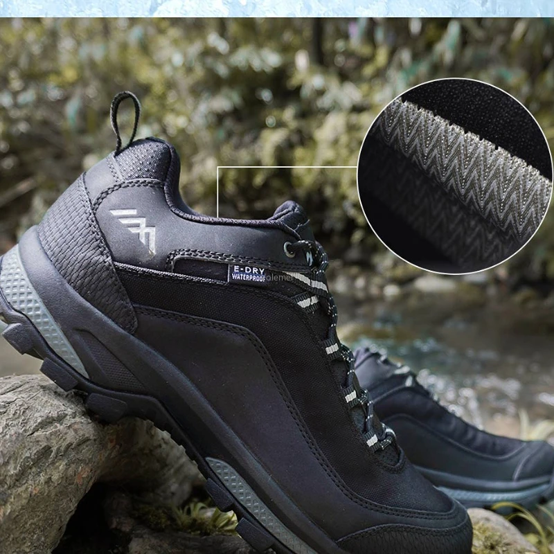 ใหม่ Youpin Extrek กันน้ำเดินป่ารองเท้าลูกไม้ Lace Up รองเท้ากีฬารองเท้าวิ่งกลางแจ้งเดินป่าปีนเขารองเท้าผ้าใบคลาสสิกสไตล์