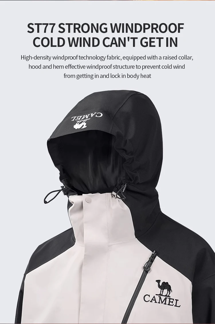 GOLDEN CAMEL Outdoor Hiking Jackets for Men Three-in-One Waterproof Fleece Jacket Women Windbreakers Warm 2024 Star Same Style