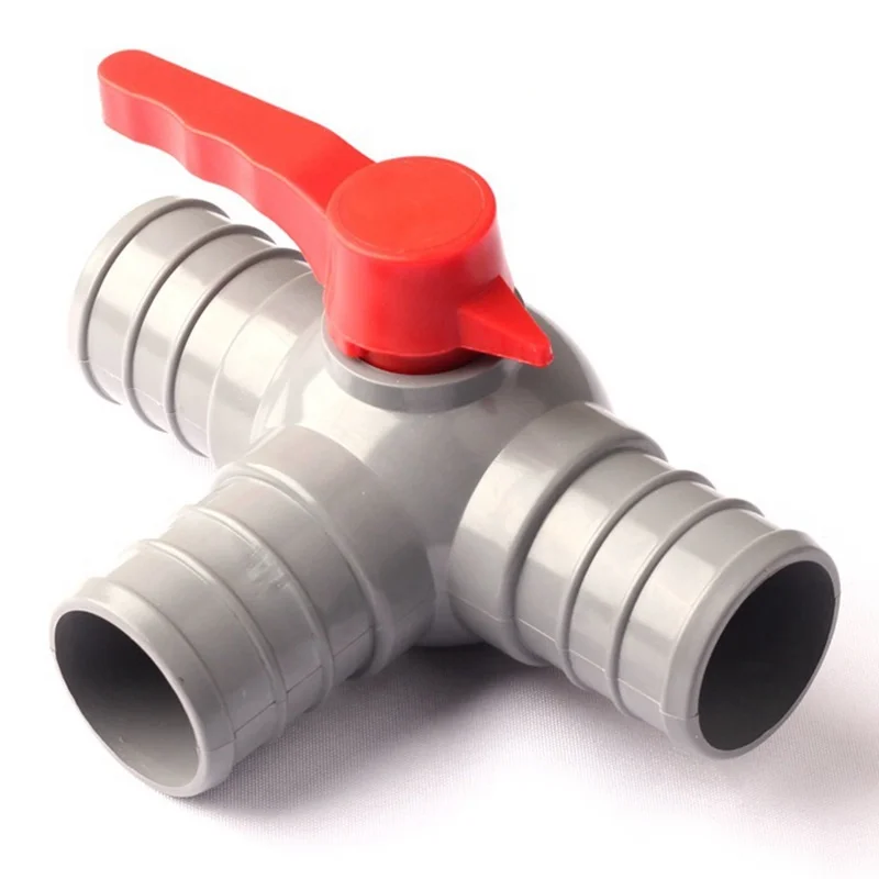 G 2\'\'/50mm Drip Irrigation Tape Equal Tee Ball Valve Connector PVC Material Thicken Durable Brand NNW Micro Spray/Drip Fittings