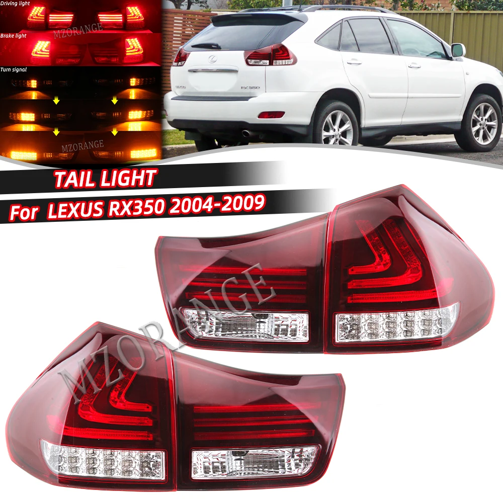 

Tail Light Cover for Lexus RX330 RX350 2004 - 2009 Rear Lamps Driving Brake Lights Dynamic Signal lamps no bulbs Accessories