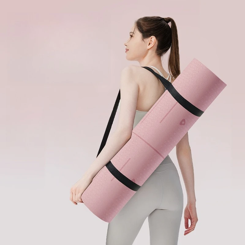 

TPE Yoga Mat Anti Slip Female Widening Fitness Silent Shock Absorbent Dance Mat Home Thickened Jump Rope Floor Mat