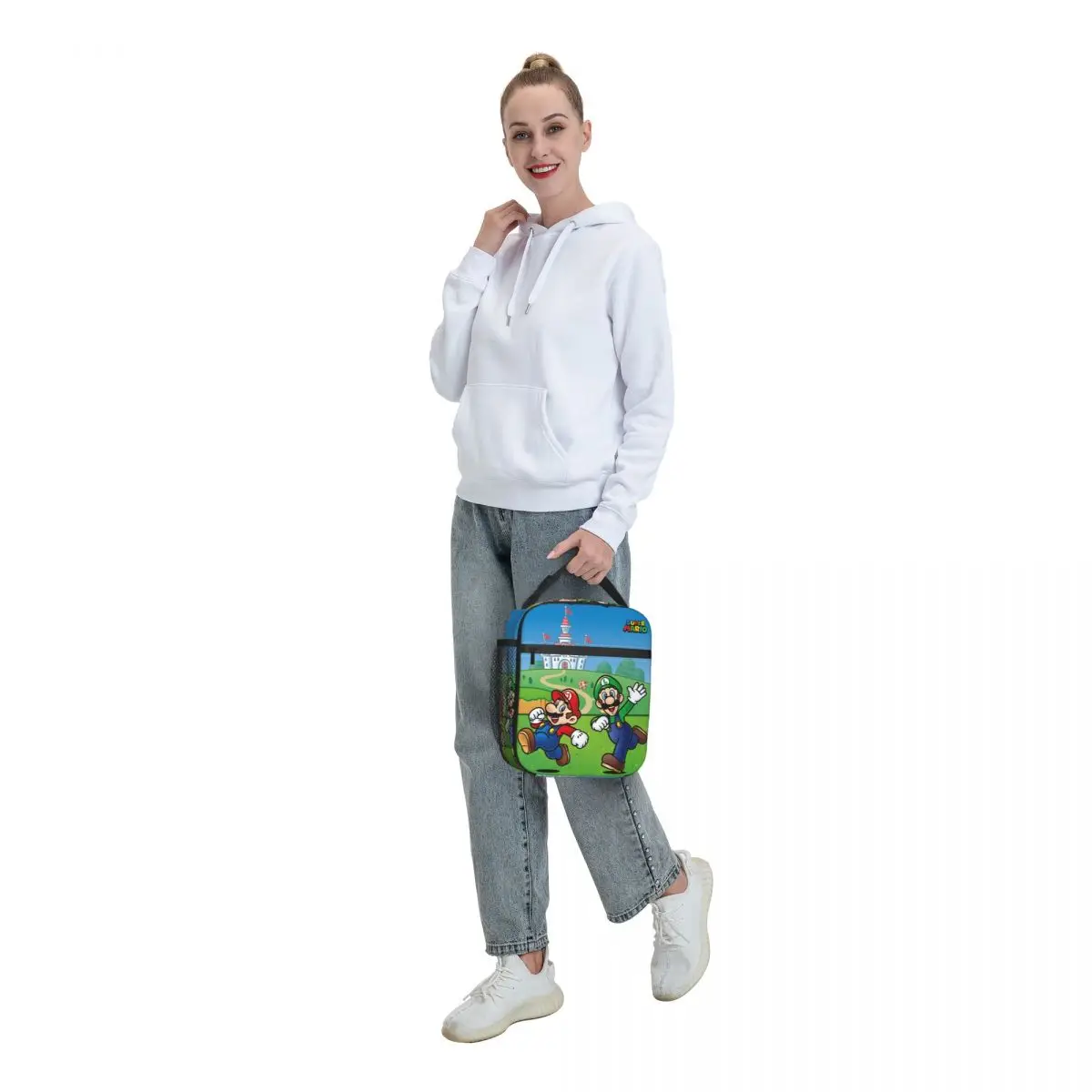 Custom M-Marioes Video Game Brothers Friends Insulated Lunch Bags for Camping Travel Portable Thermal Cooler Lunch Box Unisex view 6