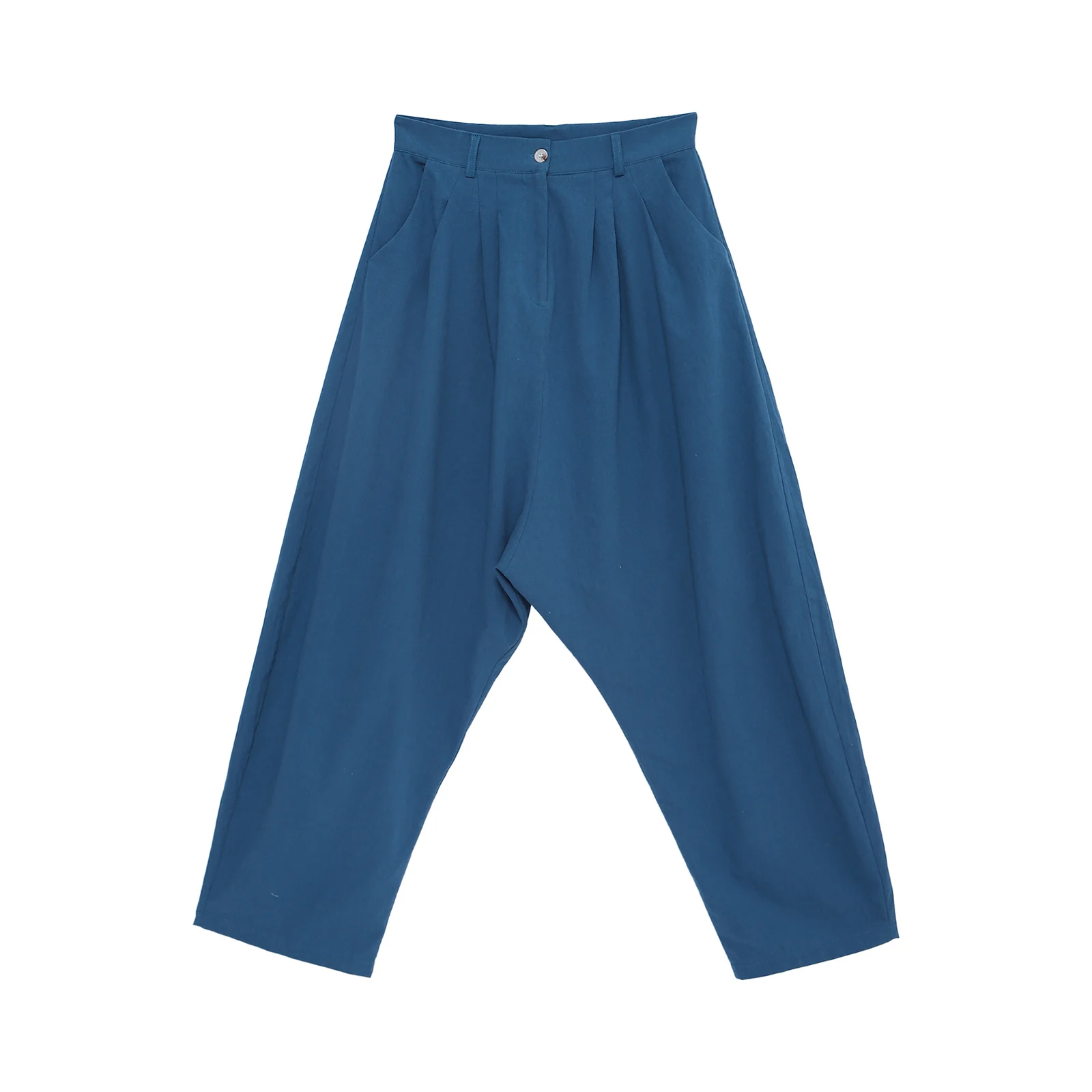 Women Palazzo Harem Pants Drop Crotch Wide Leg Pants Cleanfit Solid Low Waist Dressy Trousers Unisex Office Work Casual Clothes
