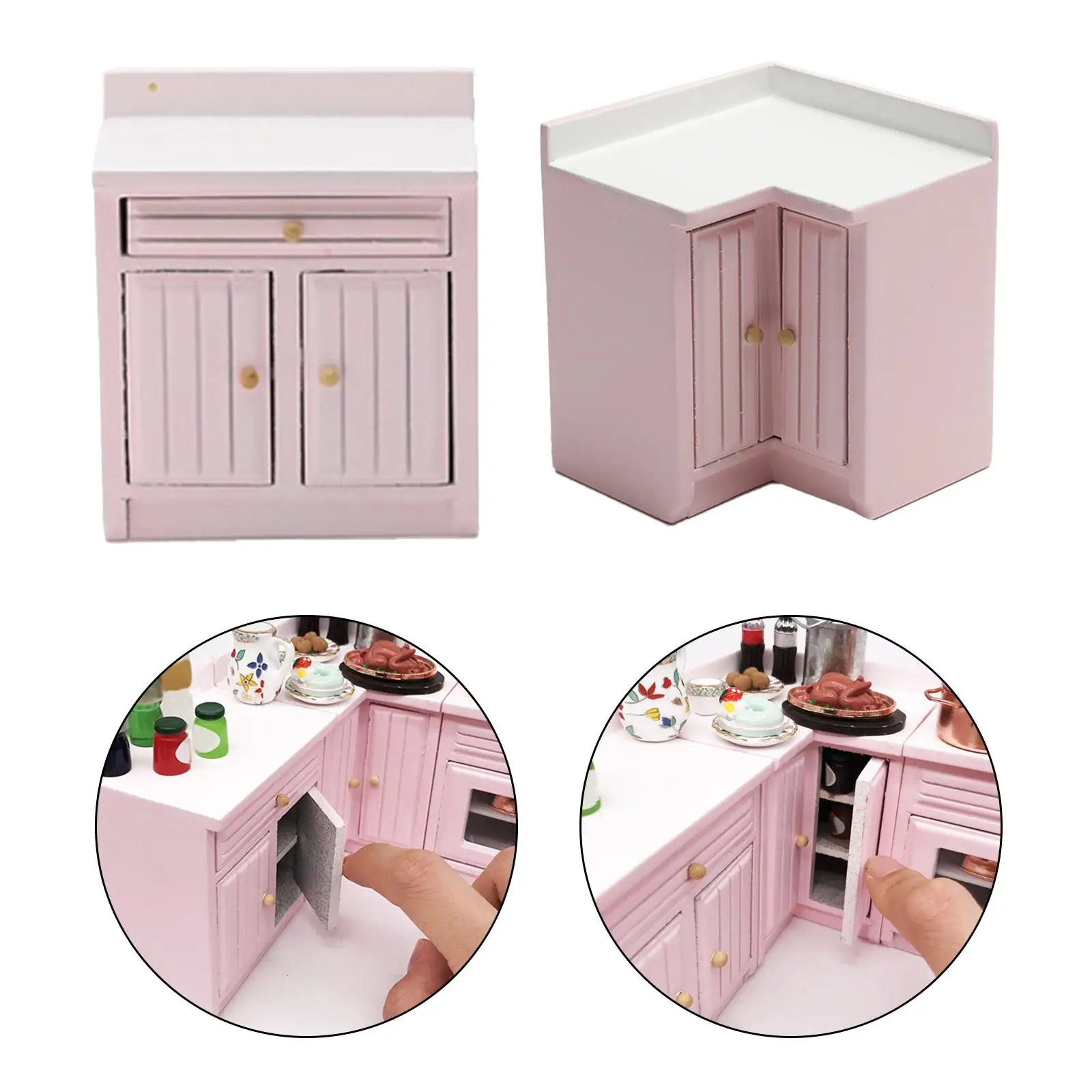 1:12 Scale Dollhouse Cabinet Furniture Kitchen Dining Room House Accessory