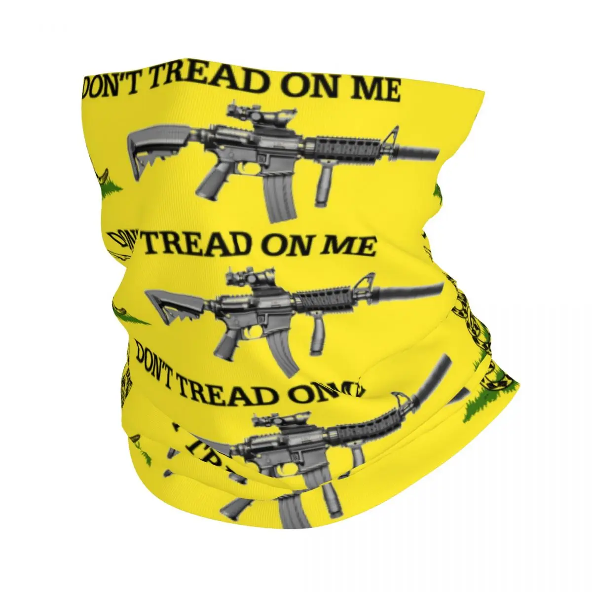 Dont Tread On Me Flag Bandana Neck Cover Printed Gun Balaclavas Wrap Scarf Gaiter Headwear Hiking for Men Women Adult Winter