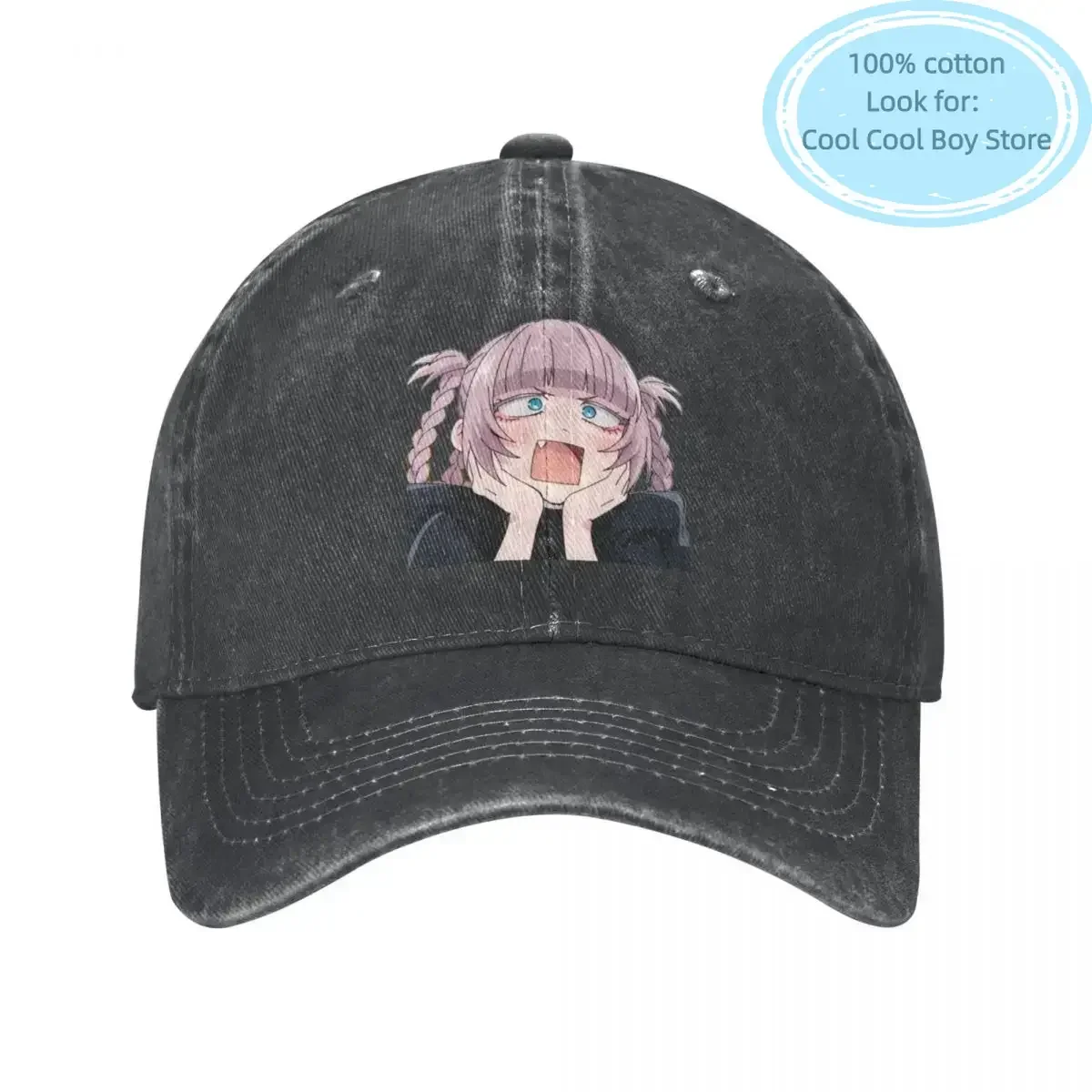 2022 New Fashion Denim Nazuna Nanakusa Surprised Baseball Cap Dad Spring Summer Hats Call of the Night Anime Casquette Gorras