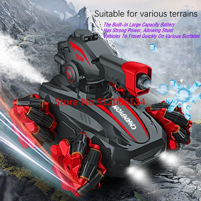 1:12 Watch Sensing Smart RC Car 2.4G Water Bomb Launch 45 °   Klettern Sie unabhängige Stoßdämpfung, ferngesteuertes All-Terrain-Spielzeugauto