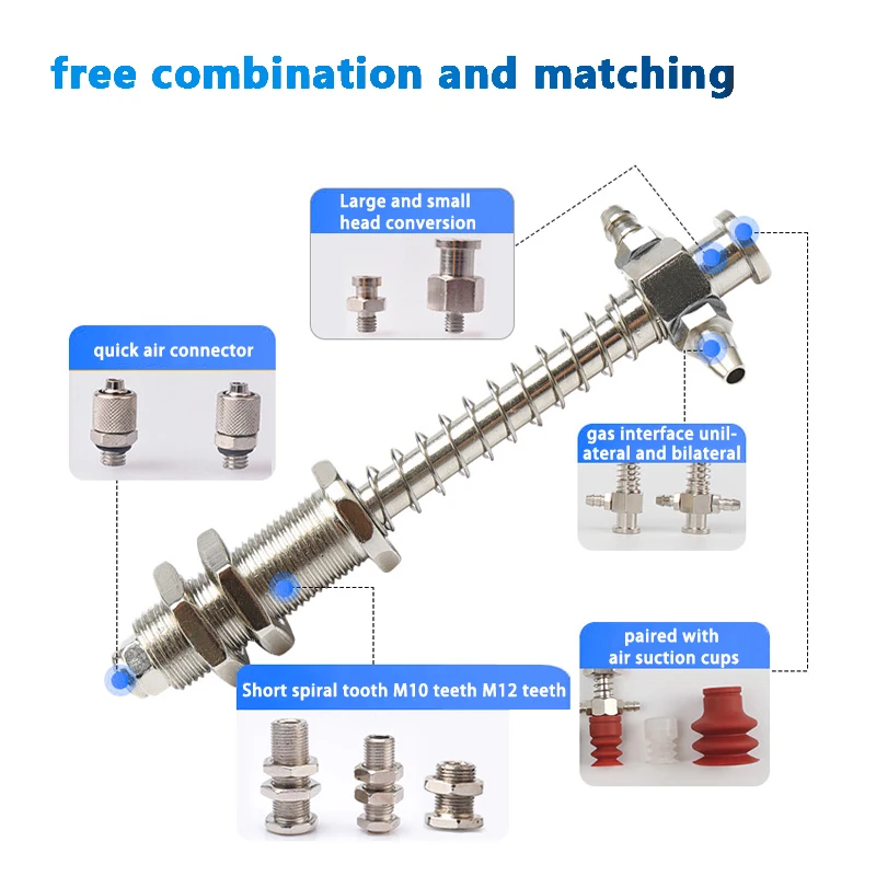 M10/12-L Vacuum suction cup base, vacuum suction cup manipulator accessories Tianxing big head screw base