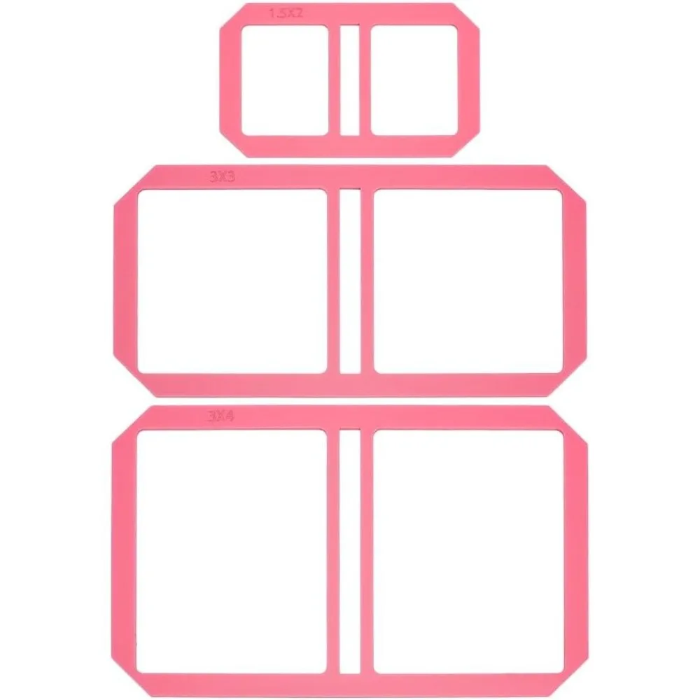 3Pcs Mini Pink Bookbinding Tool Acrylic Sticky Notes Bookbinder Guide Stencil Template Bookbinding Ruler Scrapbooking Tool