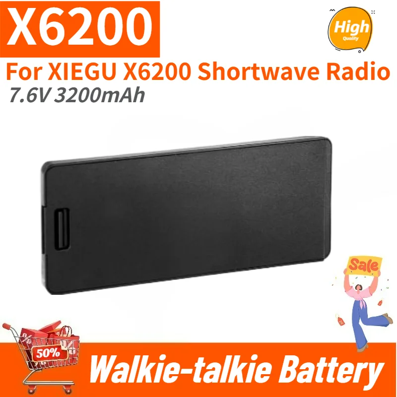 X6200 High Quality Walkie Talkie Battery 7.6V 3200mAh For XIEGU X6200 Shortwave Radio Brand New Replacement Battery