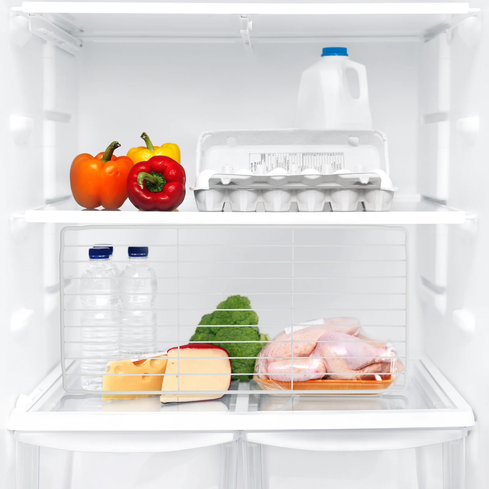 

Freezer Grid Accessories Chest Baskets Multi-layer Wire Shelf Organizer Fridge Storage Dividers Refrigerator Bins