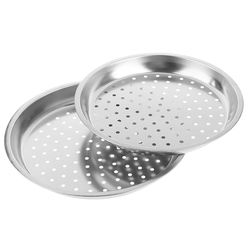 .1Pc 28/30/32/34CM Stainless Steel Round Steamer Durable Dumplings Fish Steaming Tray Thickened Steamer Kitchen Cooking Gadgets image 4