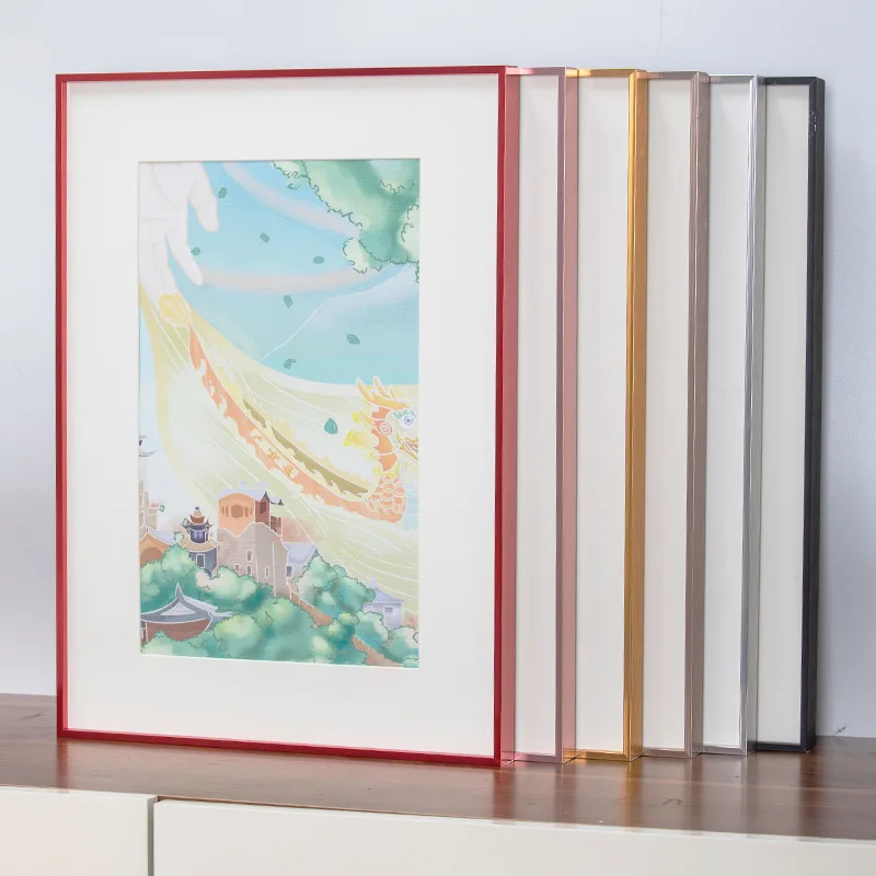 Large Metal Picture Frame,Aluminum Picture Frame With Acrylic Sheet Covering Wall And Tabletop Display Home Decor,Poster Frame