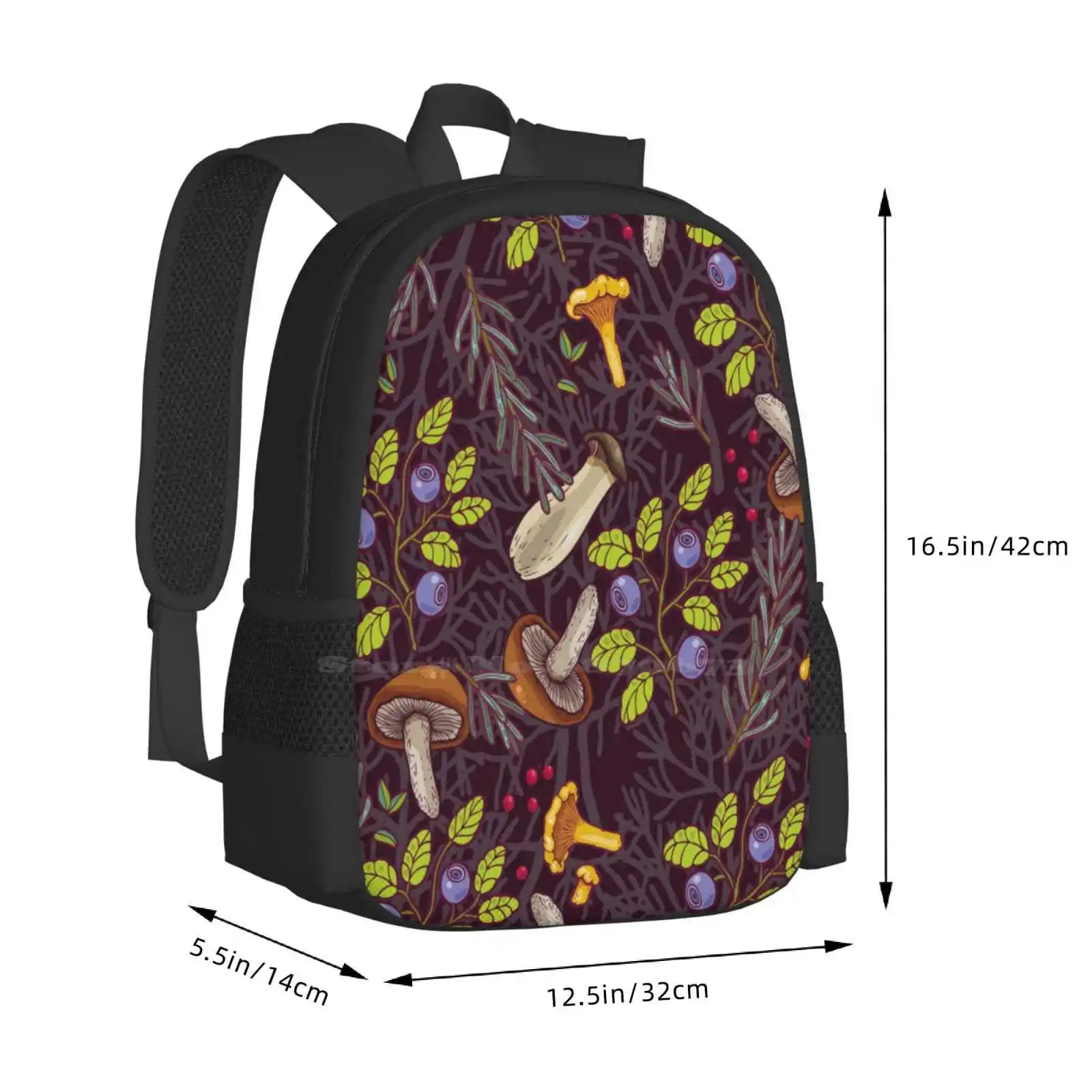 Mochila de moda para el bosque, patrón de mitología, setas, hongos, naturaleza Hippie, hojas Hipster, bosque, Otoño, gran oferta