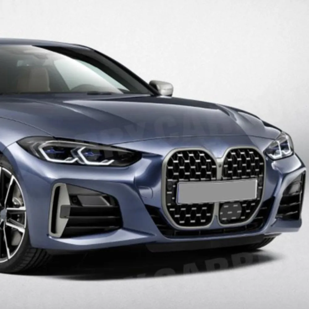 

Gloss Black Car Front Bumper Grille Racing Grills Trim Cover for BMW 4 Series G22 G26 425i 430i M Sport 2021 + Accessories