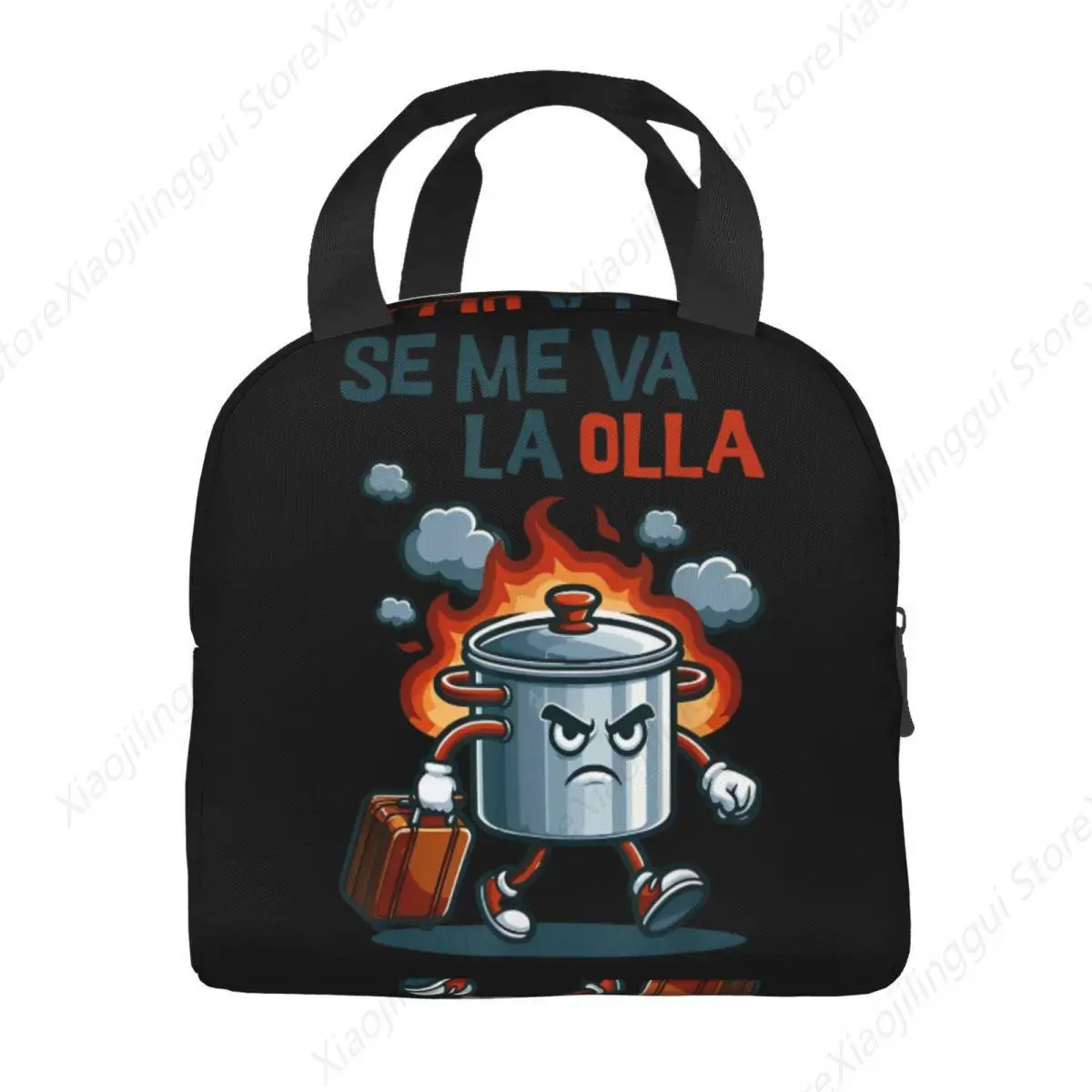 Se Me Va La Olla Ürün Öğle Yemeği Kutuları Taşınabilir Yalıtımlı Tuval Soğutucu Komik İspanyol Şakalar Termal Soğuk Gıda Piknik Öğle Yemeği Kutusu