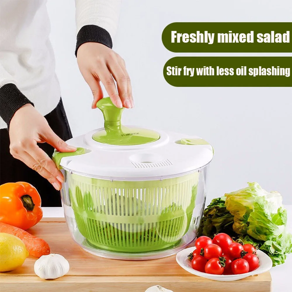 Vegetable Dehydrator Salad Manual Spin Dryer Kitchen Sink Fruit Drain Basket Living Room With Fruit Tray