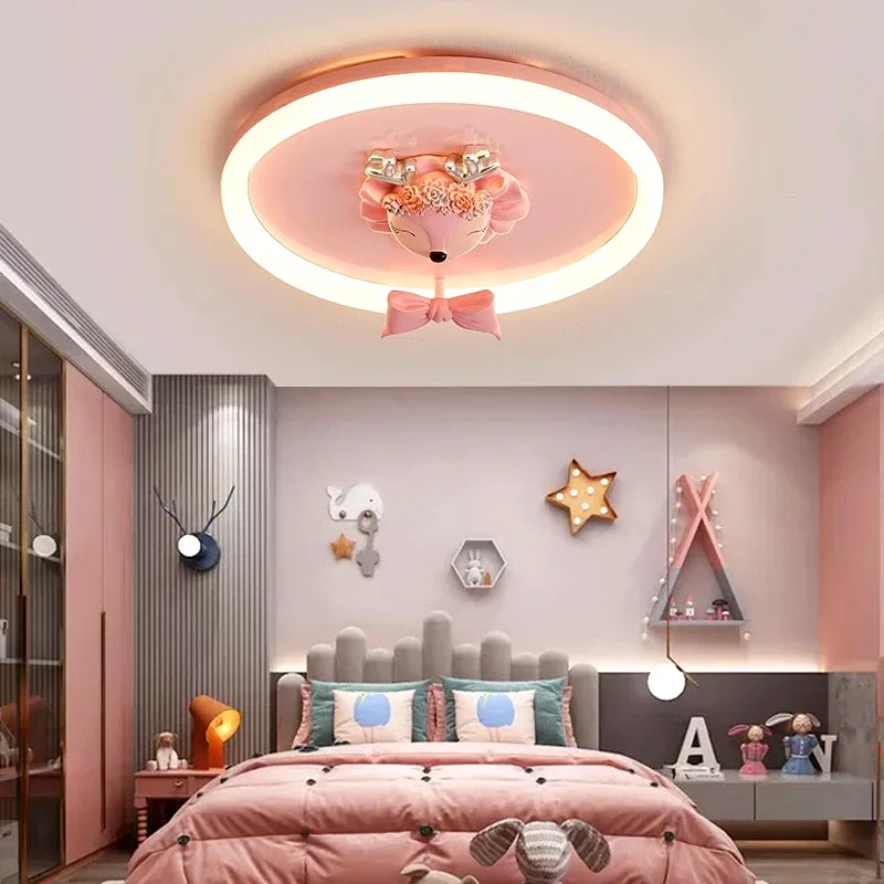 

Nordic Style Princess Room LED Ceiling Light for Kids Room Spaceman Smart for Kids room with Dimmable Function lamp