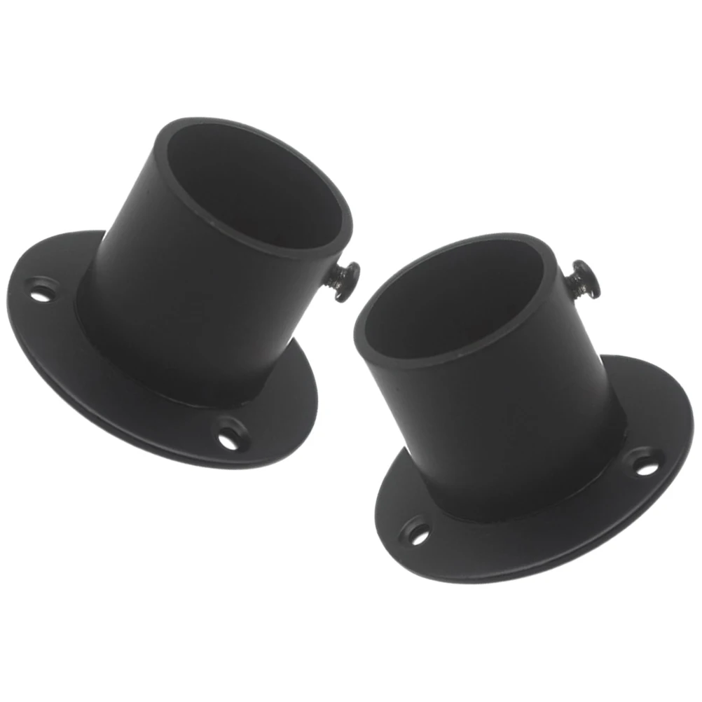 

2Pcs Stainless Steel Towel Rod Socket Sturdy Closet Pole Bracket Rustproof Home Supply for Wardrobe Shower Rod