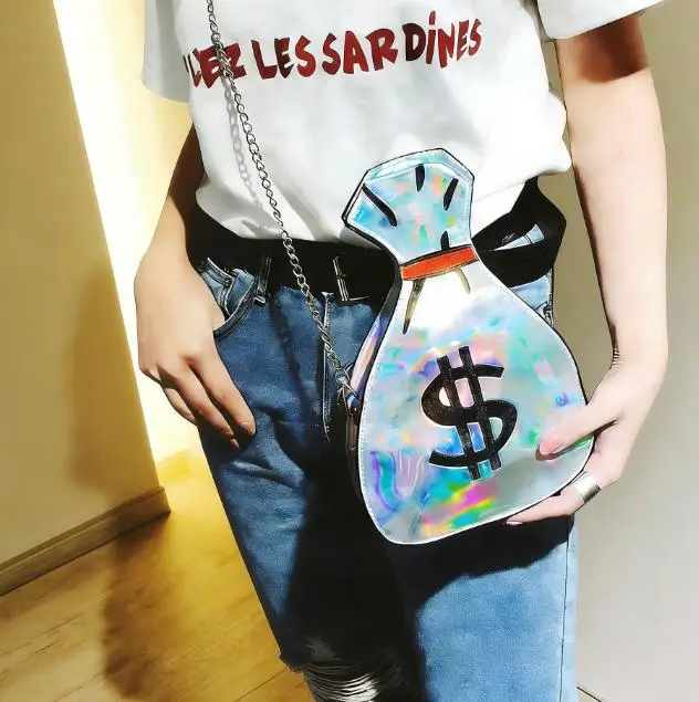 Women Designer Clutch Crossbody Bag Printed Dollar Pattern Shoulder Messenger Style for Girls Feminine and Stylish Handbag