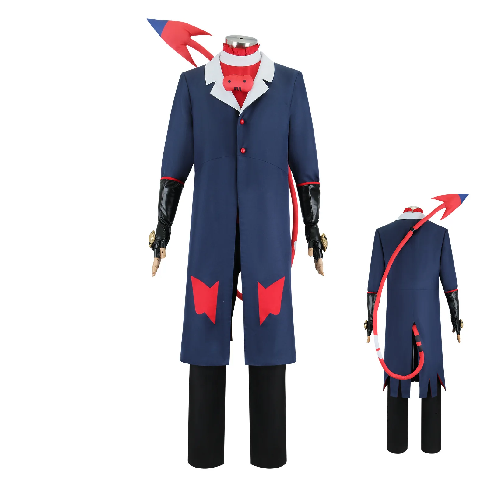 Blitzo Blitz Helluva Cosplay Costume Boss Clothes Uniform Cosplay Demon Halloween Party Fancy Clown Outfit Adult Kids Size